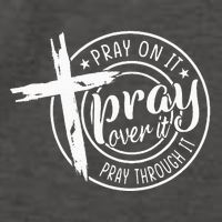 Pray On It Pray Over It Pray Through It Christian Vector Backpack