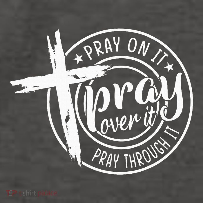 Pray On It Pray Over It Pray Through It Christian Vector Backpack