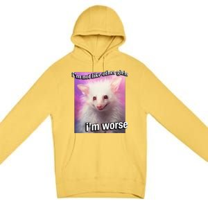 Possum Opossum I’M Not Like Other Girl I’M Worse Premium Pullover Hoodie