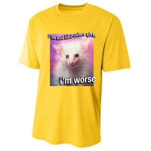 Possum Opossum I’M Not Like Other Girl I’M Worse Performance Sprint T-Shirt