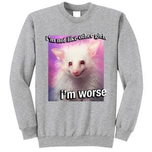 Possum Opossum I’M Not Like Other Girl I’M Worse Sweatshirt