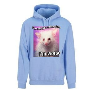 Possum Opossum I’M Not Like Other Girl I’M Worse Unisex Surf Hoodie