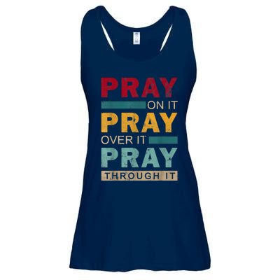 Pray On It Pray Over It Pray Through It Jesus Vintage Ladies Essential Flowy Tank