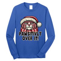 Pawsitively Over It Funny Grumpy Cat Christmas Great Gift Long Sleeve Shirt