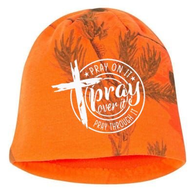 Pray On It Pray Over It Pray Through It Christian Kati - Camo Knit Beanie