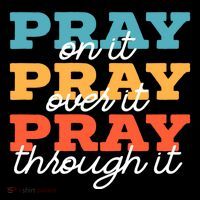Pray On It Pray Over It Pray Through It Christian Religious Gift 7-Panel Snapback Hat