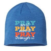 Pray On It Pray Over It Pray Through It Christian Religious Gift Sustainable Beanie