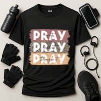 Pray On It Pray Over It Pray Through It Leopard Christian Performance Shirt