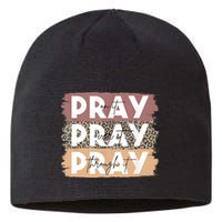 Pray On It Pray Over It Pray Through It Leopard Christian Sustainable Beanie