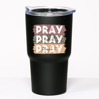 Pray On It Pray Over It Pray Through It Leopard Christian Tumbler