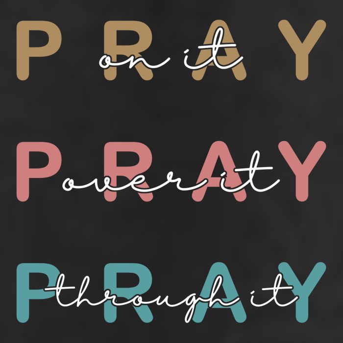 Pray On It Pray Over It Pray Through It Golf Towel