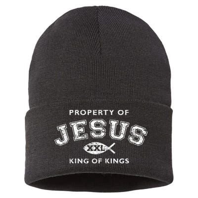 Property Of Jesus King Of Kings Xxl Sustainable Knit Beanie