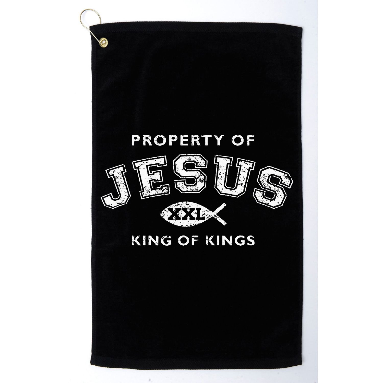 Property Of Jesus King Of Kings Xxl Golf Towel