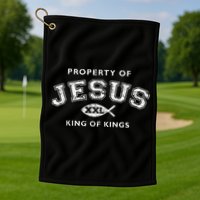 Property Of Jesus King Of Kings Xxl Golf Towel
