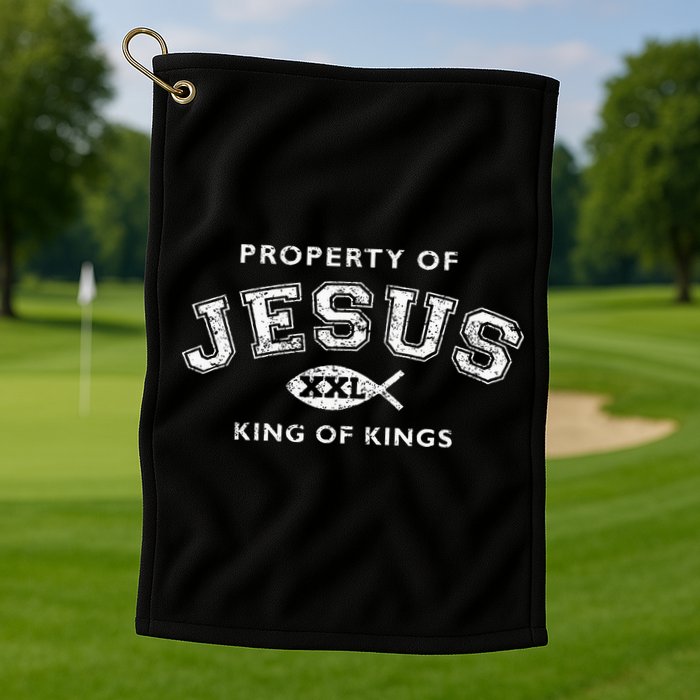 Property Of Jesus King Of Kings Xxl Golf Towel