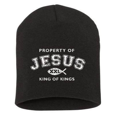 Property Of Jesus King Of Kings Xxl Short Acrylic Beanie