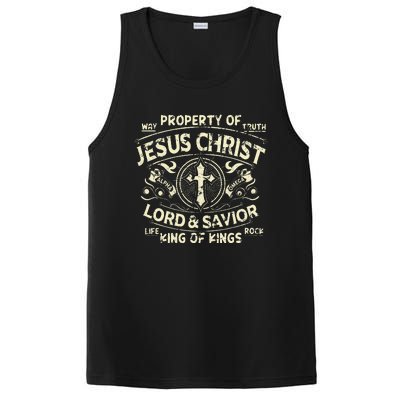 Property Of Jesus Christ Lord And Savior King Of PosiCharge Competitor Tank