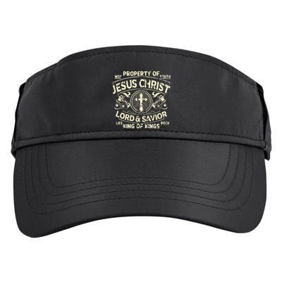Property Of Jesus Christ Lord And Savior King Of Adult Drive Performance Visor