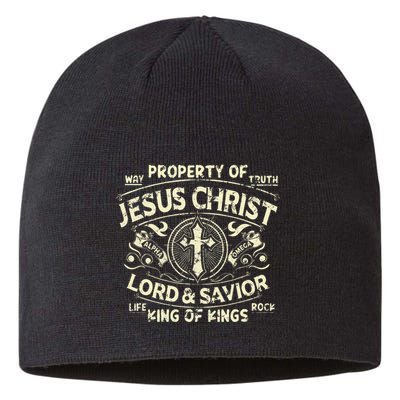 Property Of Jesus Christ Lord And Savior King Of Sustainable Beanie