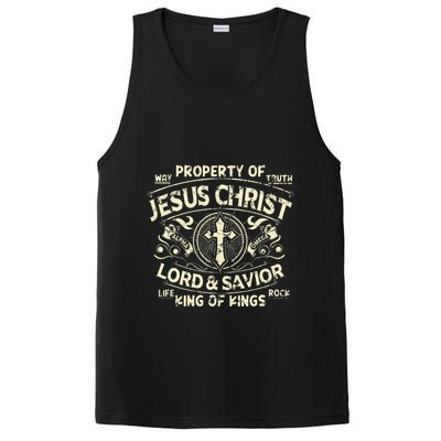 Property Of Jesus Christ Lord And Savior King Of PosiCharge Competitor Tank