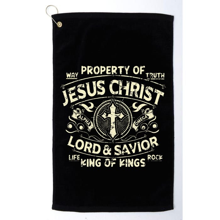 Property Of Jesus Christ Lord And Savior King Of Golf Towel