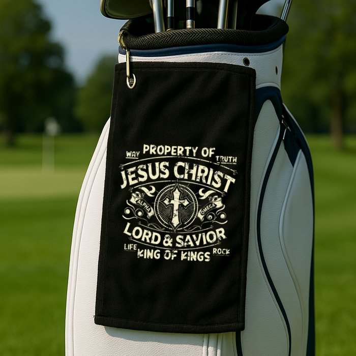 Property Of Jesus Christ Lord And Savior King Of Golf Towel