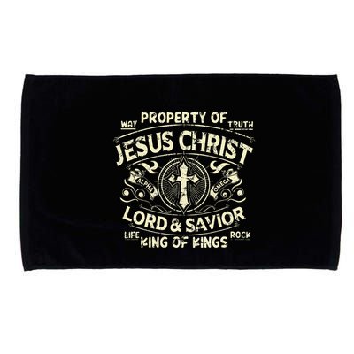 Property Of Jesus Christ Lord And Savior King Of Microfiber Hand Towel
