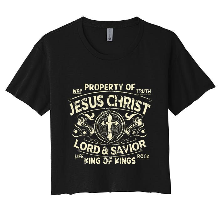 Property Of Jesus Christ Lord And Savior King Of Crop Top