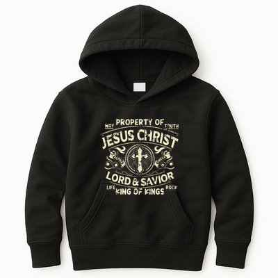 Property Of Jesus Christ Lord And Savior King Of Kids Hoodie