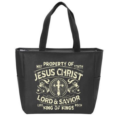 Property Of Jesus Christ Lord And Savior King Of Zip Tote Bag