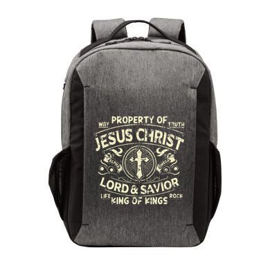Property Of Jesus Christ Lord And Savior King Of Vector Backpack