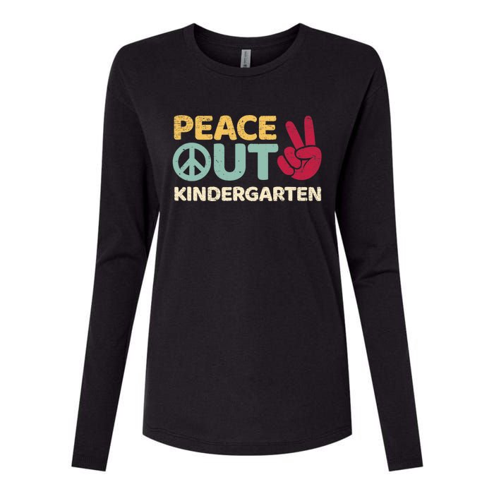 Peace Out Kindergarten Graduation Last Day Of School Womens Cotton Relaxed Long Sleeve T-Shirt