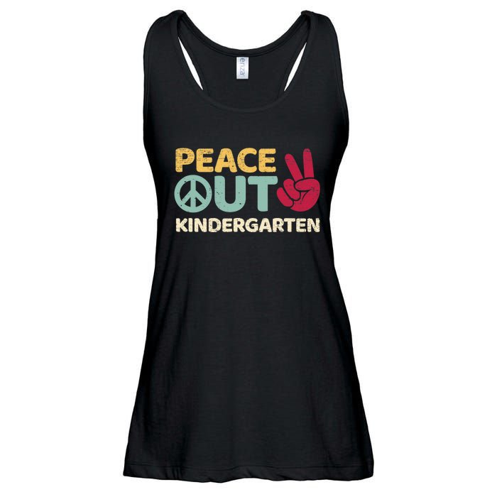 Peace Out Kindergarten Graduation Last Day Of School Ladies Essential Flowy Tank