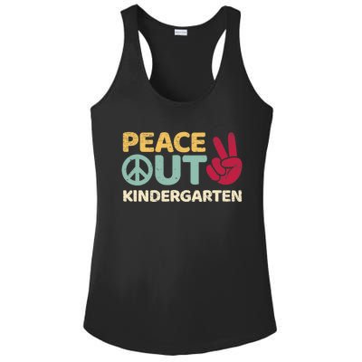 Peace Out Kindergarten Graduation Last Day Of School Ladies PosiCharge Competitor Racerback Tank