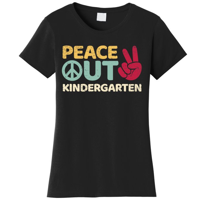 Peace Out Kindergarten Graduation Last Day Of School Women's T-Shirt