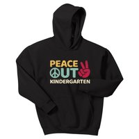 Peace Out Kindergarten Graduation Last Day Of School Kids Hoodie