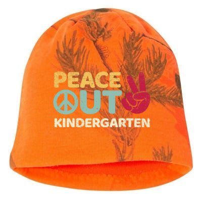 Peace Out Kindergarten Graduation Last Day Of School Kati - Camo Knit Beanie