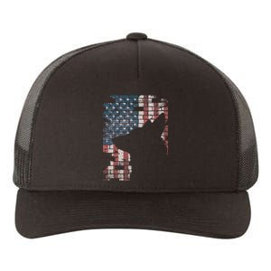 Police Officer K9 Dog Shep Pd American Flag Silhouette Yupoong Adult 5-Panel Trucker Hat