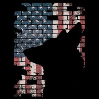 Police Officer K9 Dog Shep Pd American Flag Silhouette Impact Tech Backpack