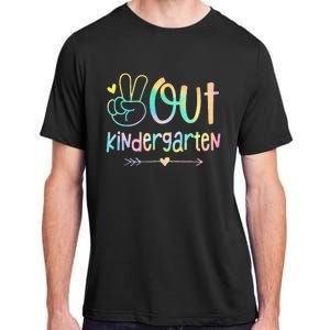 Peace Out Kindergarten Tie Dye Last Day Of Schoo Adult ChromaSoft Performance T-Shirt