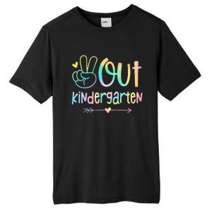 Peace Out Kindergarten Tie Dye Last Day Of Schoo Tall Fusion ChromaSoft Performance T-Shirt