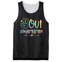 Peace Out Kindergarten Tie Dye Last Day Of Schoo Mesh Reversible Basketball Jersey Tank