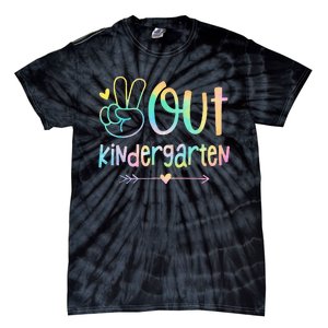 Peace Out Kindergarten Tie Dye Last Day Of Schoo Tie-Dye T-Shirt