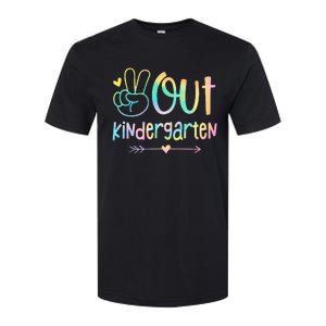 Peace Out Kindergarten Tie Dye Last Day Of Schoo Softstyle CVC T-Shirt