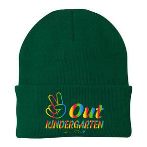 Peace Out Kindergarten Last Day Of Kindergarten Teacher Knit Cap Winter Beanie