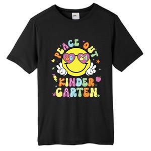 Peace Out Kindergarten Cute Groovy Last Day Of Kindergarten Tall Fusion ChromaSoft Performance T-Shirt