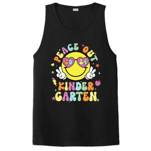 Peace Out Kindergarten Cute Groovy Last Day Of Kindergarten PosiCharge Competitor Tank