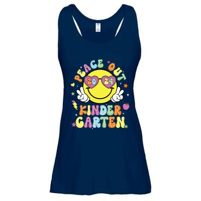 Peace Out Kindergarten Cute Groovy Last Day Of Kindergarten Ladies Essential Flowy Tank