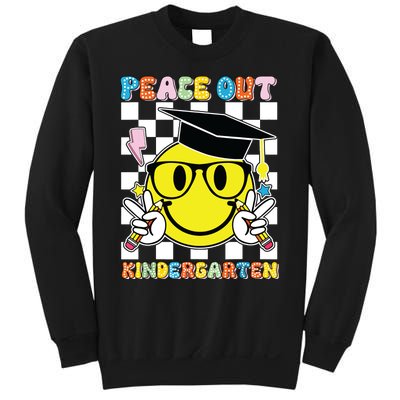 Peace Out Kindergarten Last Day Of School Smile Face Sweatshirt