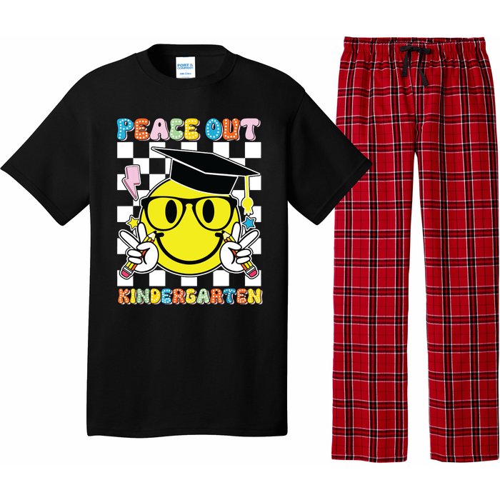 Peace Out Kindergarten Last Day Of School Smile Face Pajama Set